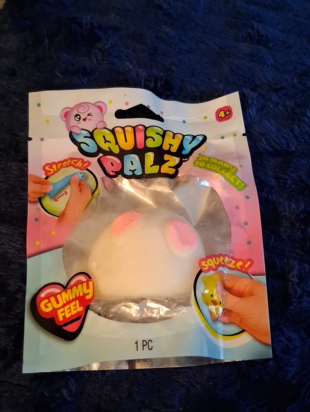 Gummy Feel Toy - White with Pink Accents